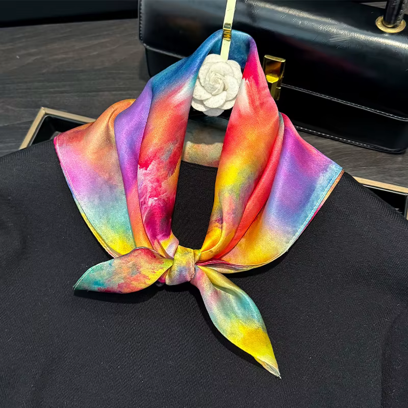 100% Foulard en soie de mûrier femmes luxe carré