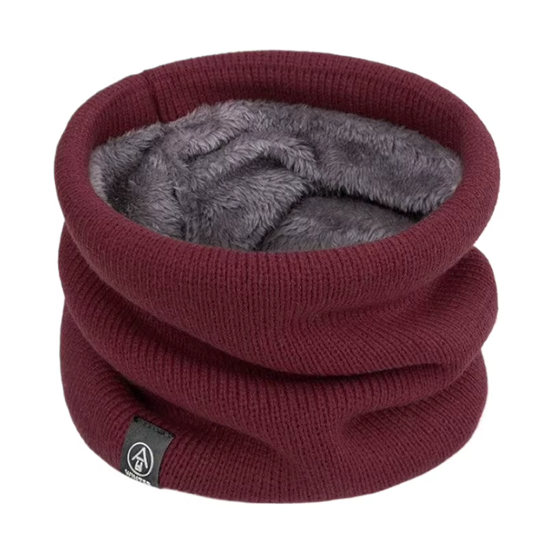 Écharpe Snood en fourrure de laine épaisse pour hommes et femmes