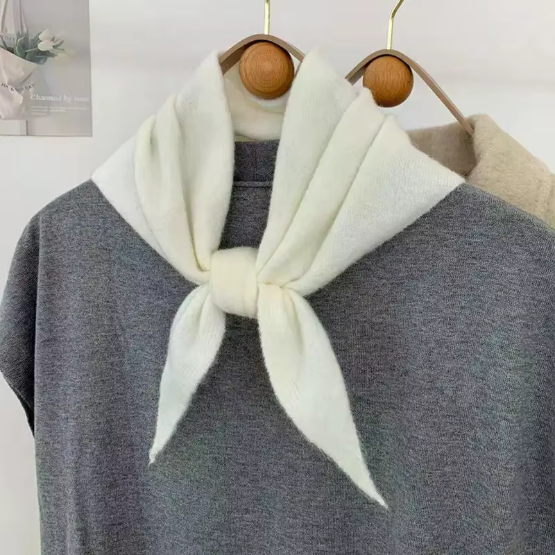 Nouvelle laine tricoté écharpe multi-fonctionnelle chaude triangulaire