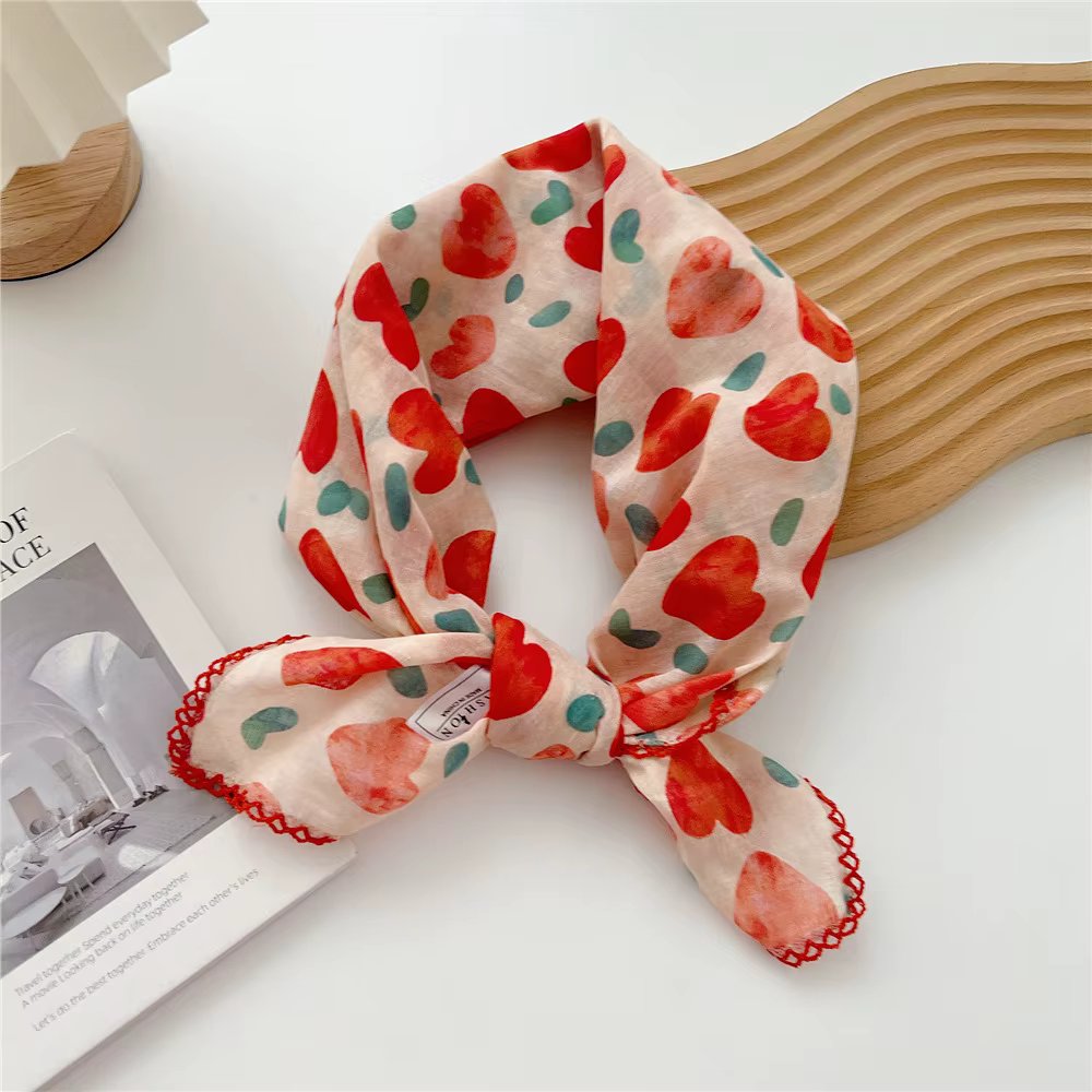 70cm mouchoir coton cou foulards pour femmes petit foulard sac écharpes bandeau carré mignon Bandana tête cheveux écharpe femme