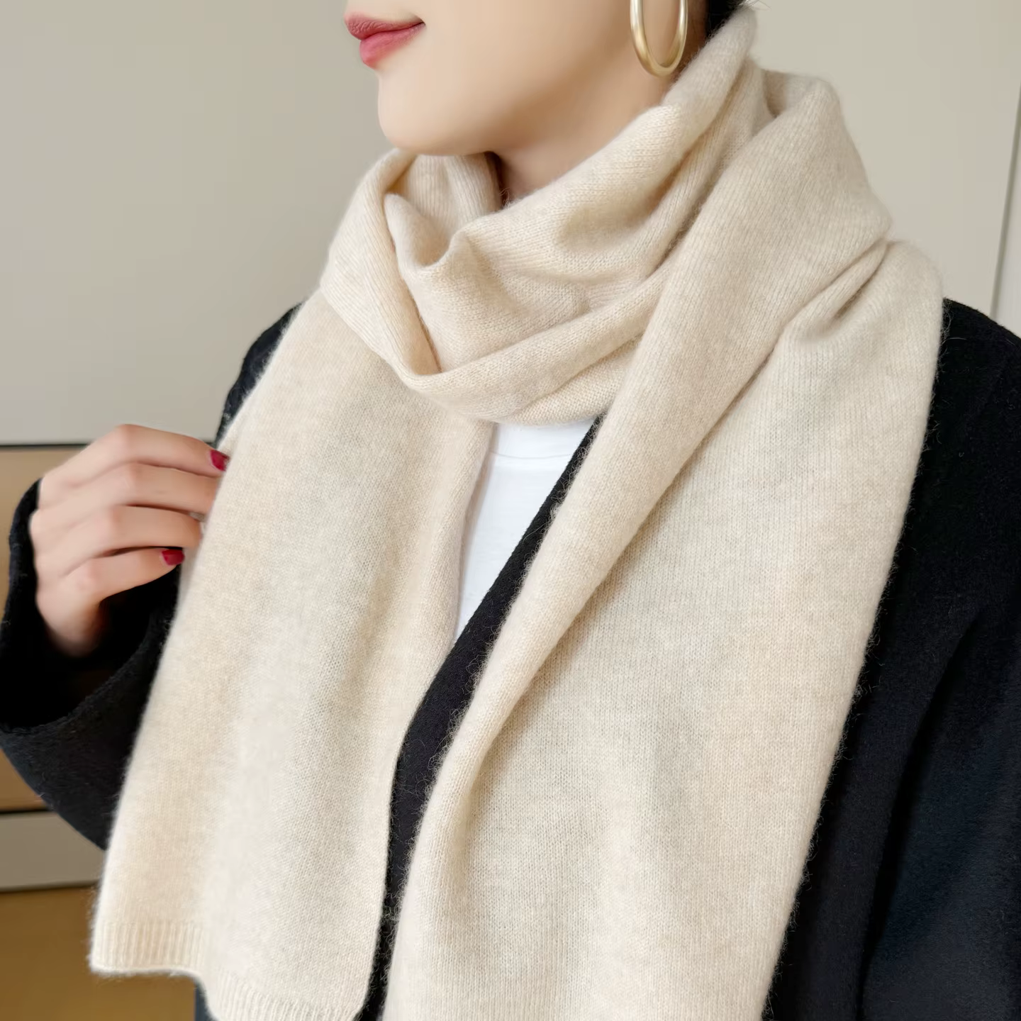 Écharpe douce 100% cachemire pour l'automne et l'hiver