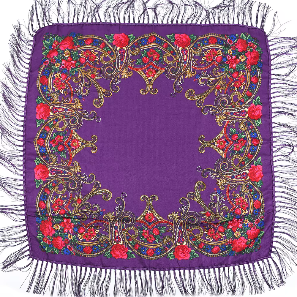 Foulard carré russe pour femmes
