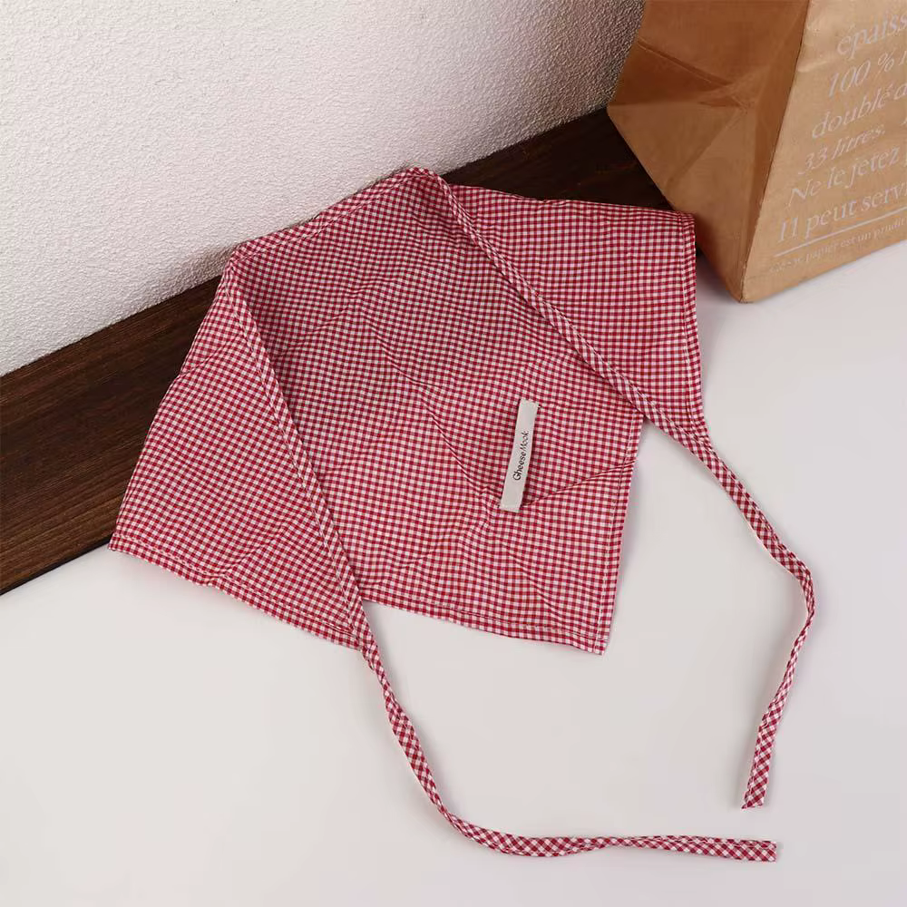 Foulard Cheveux Roux Bohème Bandana Style Pastoral Bleu Triangle Bandeau