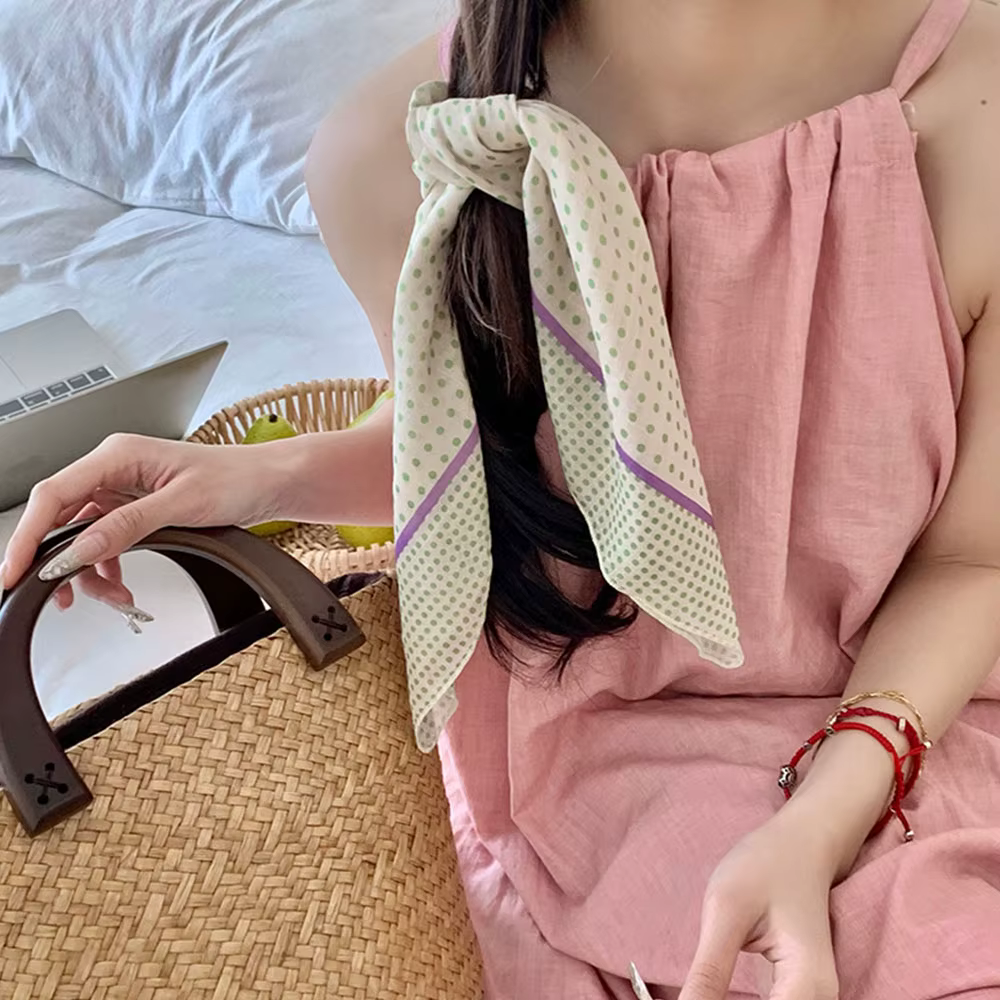 Foulard en coton et lin doux pour femme