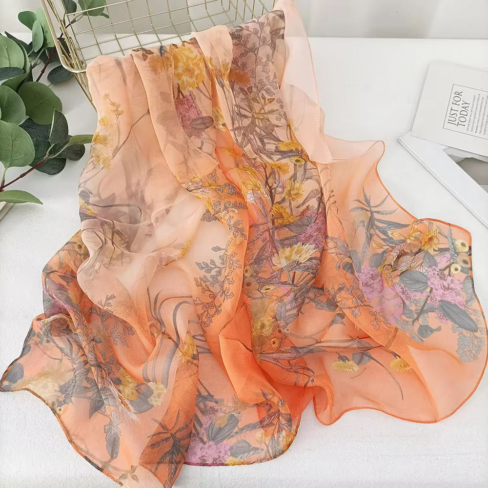 Foulards en mousseline de soie pour femmes