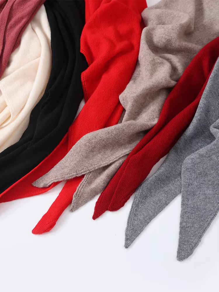 100% laine tricoté grand Triangle châles écharpe femmes automne hiver doux chaud