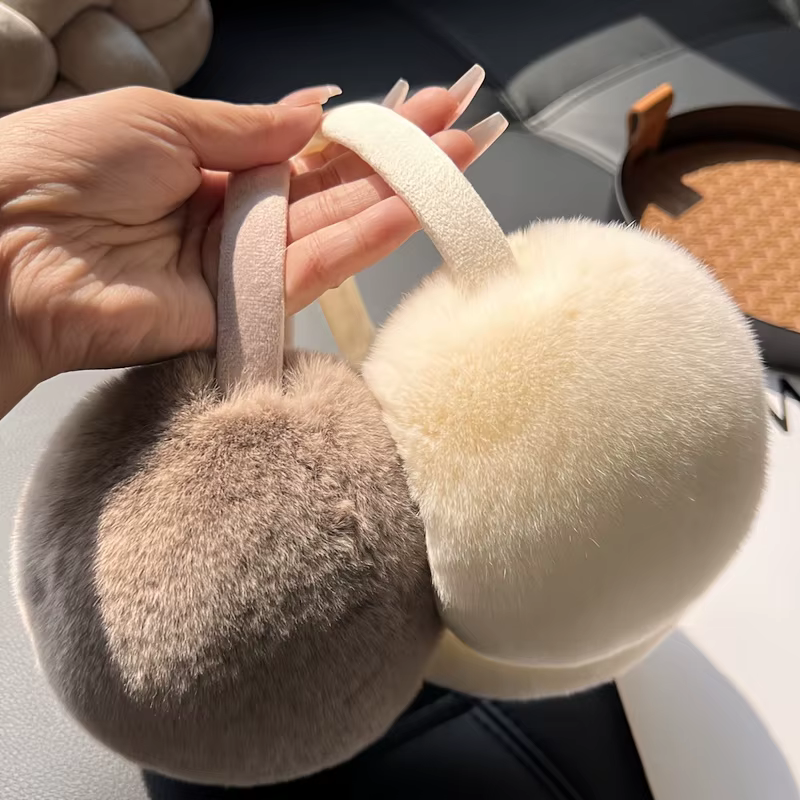 Cache-oreilles en peluche pour femmes