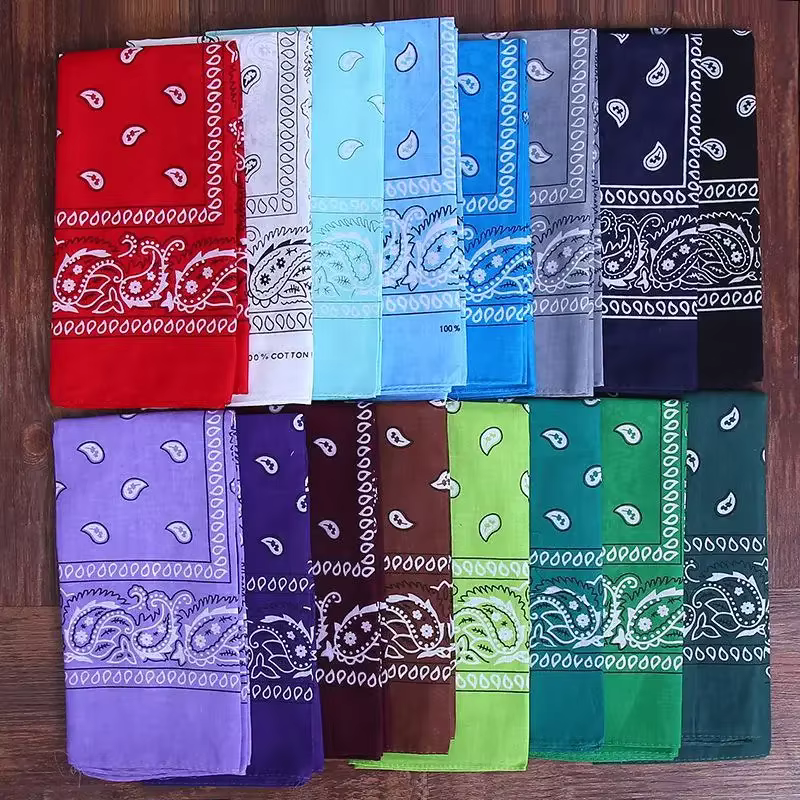 Nouvelle mode Hip Hop Bandana carré écharpe noir rouge bandeau imprimé pour garçons/filles cheveux accessoires