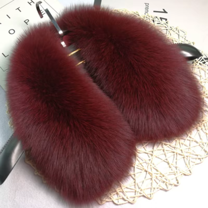 Écharpe en fourrure de renard hiver femmes 100% véritable col