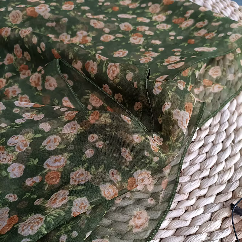 Foulard Georgette en Mousseline de Soie pour Femme