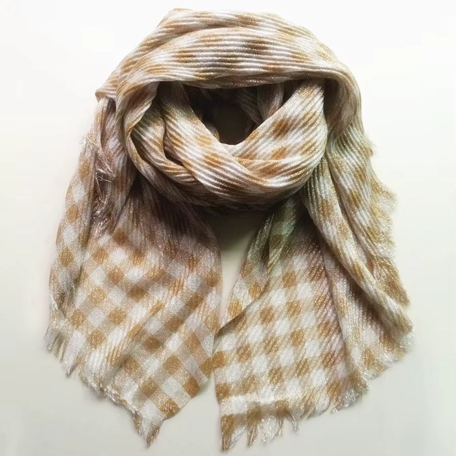 Écharpe dorée de luxe pour femmes
