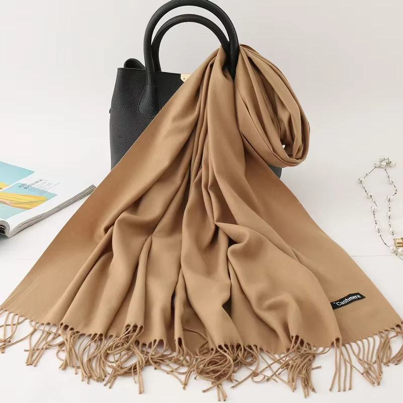 Écharpe en cachemire de couleur unie pour hommes hiver Pashmina foulard chaud marine noir gris foulards d'affaires