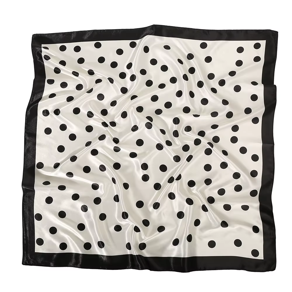2026 Foulard carré à pois pour femme