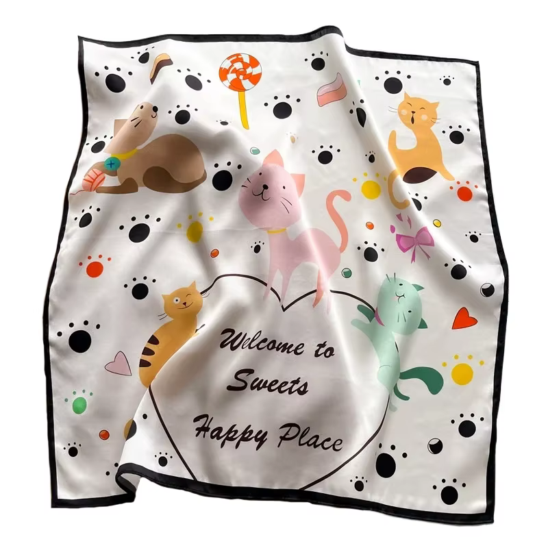 Foulard pour filles 100% soie de mûrier naturelle