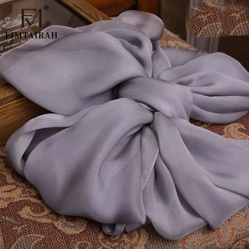 Écharpe en soie véritable pour femme
