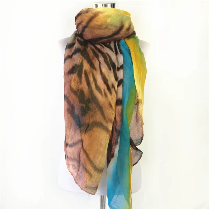 Nouvelles écharpes en Viscose avec pampille léopard pour femme