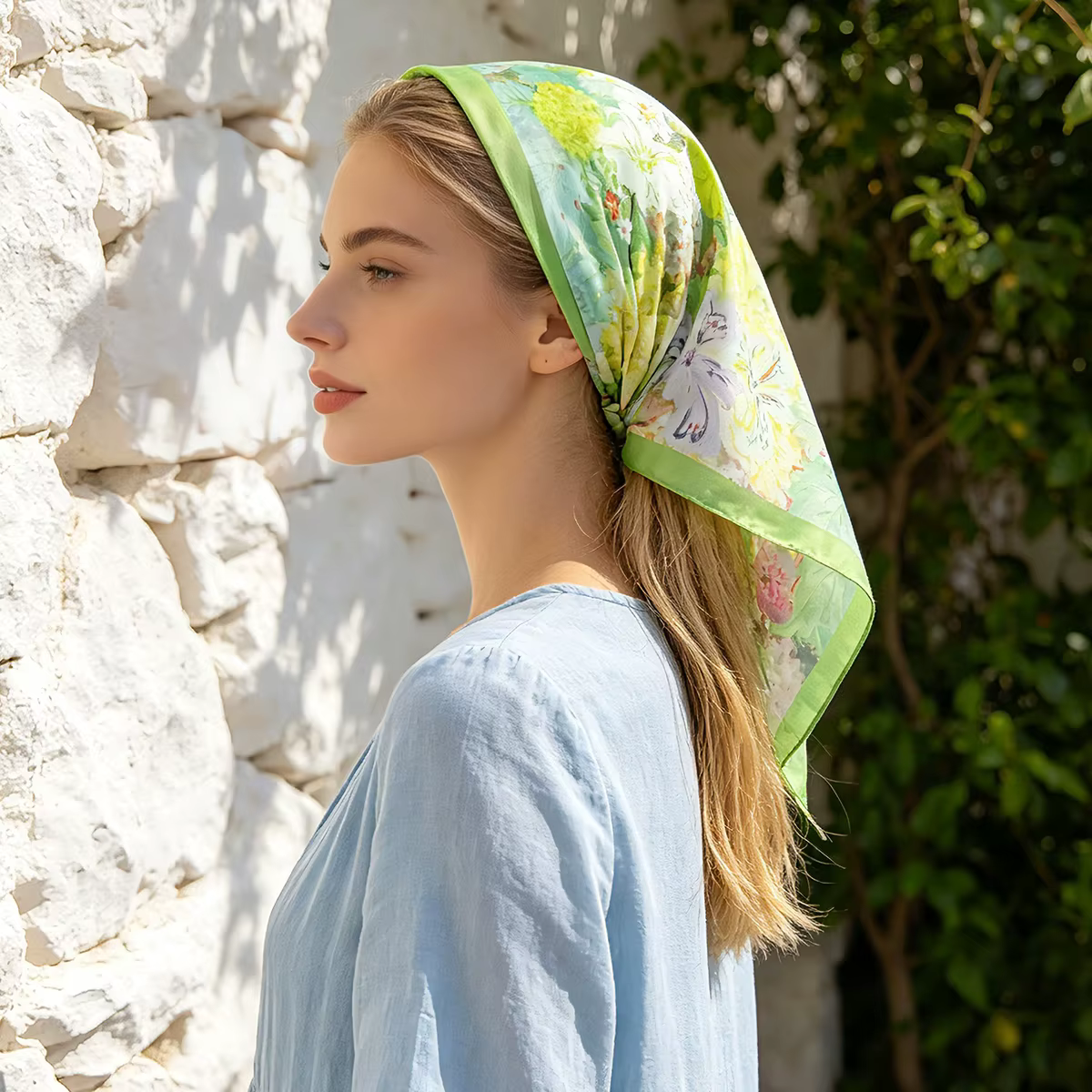 Nouveau Foulard Carré 2026 pour Femme – Écharpe Tendance en Satin Doux