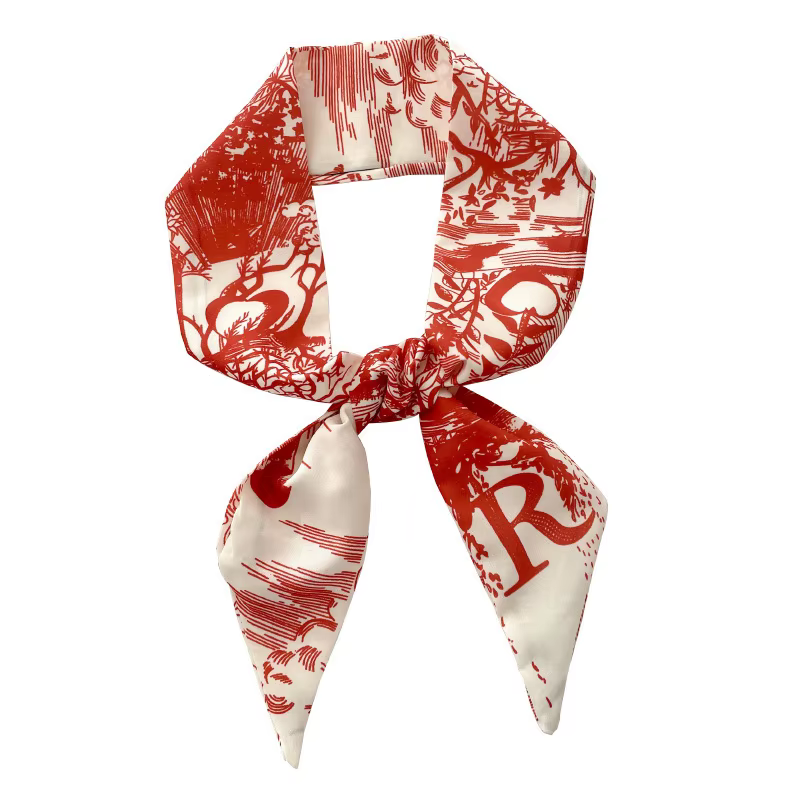 Écharpe longue et fine à motifs alphabétiques pour femme