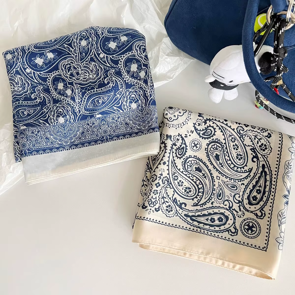 Paisley – foulard carré Vintage de printemps