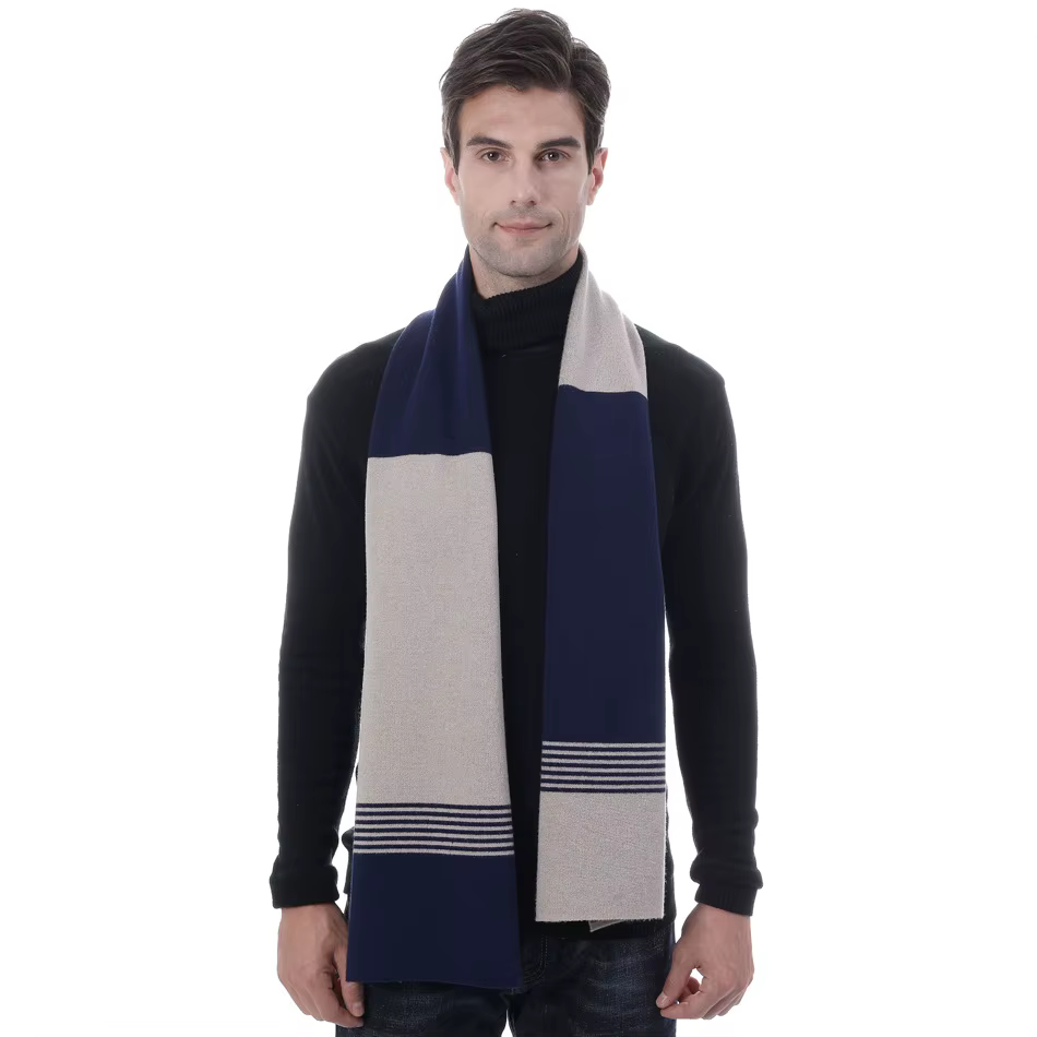 Écharpe tricotée Jacquard pour hommes d'âge moyen