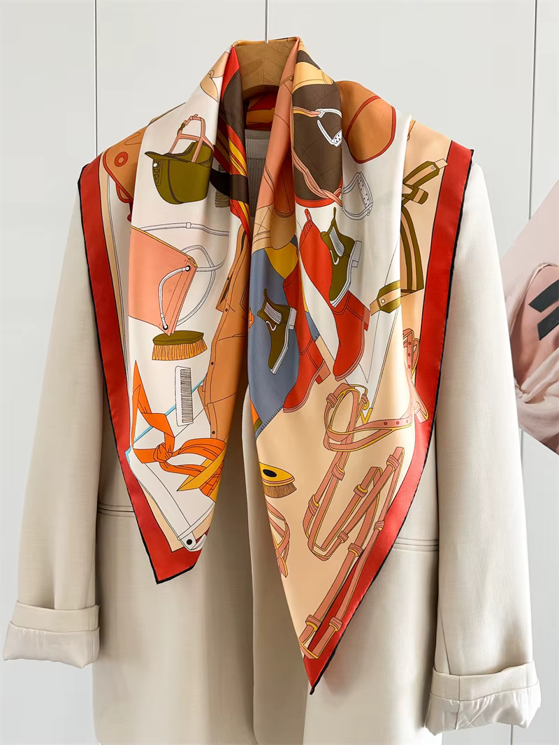 Foulard 100% Soie Carré 90cm