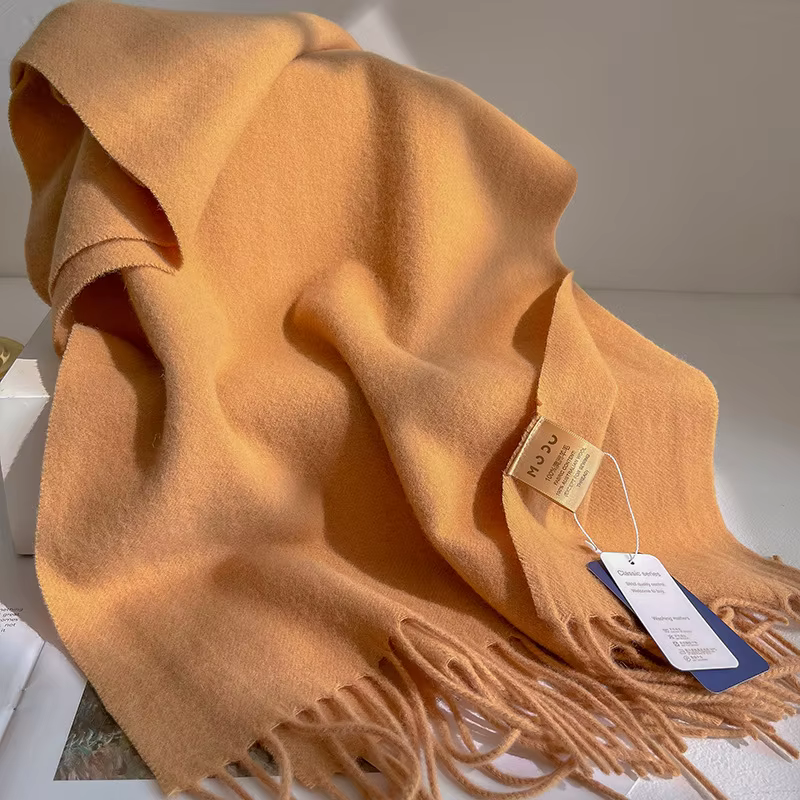 Mode 100% laine écharpe douce couleur unie