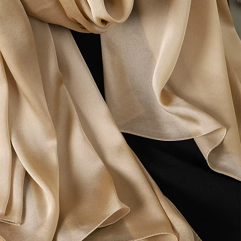 90*180 cm mode luxe couleur unie foulard en soie femmes doux lisse foulards tête enveloppement Hijab extérieur silencieux Long châle serviette de plage