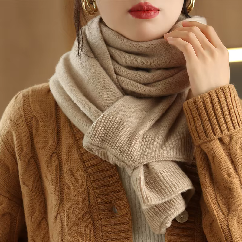 Châle en tricot de laine mérinos pour femmes, cardigan de printemps, écharpe de document solide, châle de style coréen, élégant et doux, nouveau et à la mode, 100%