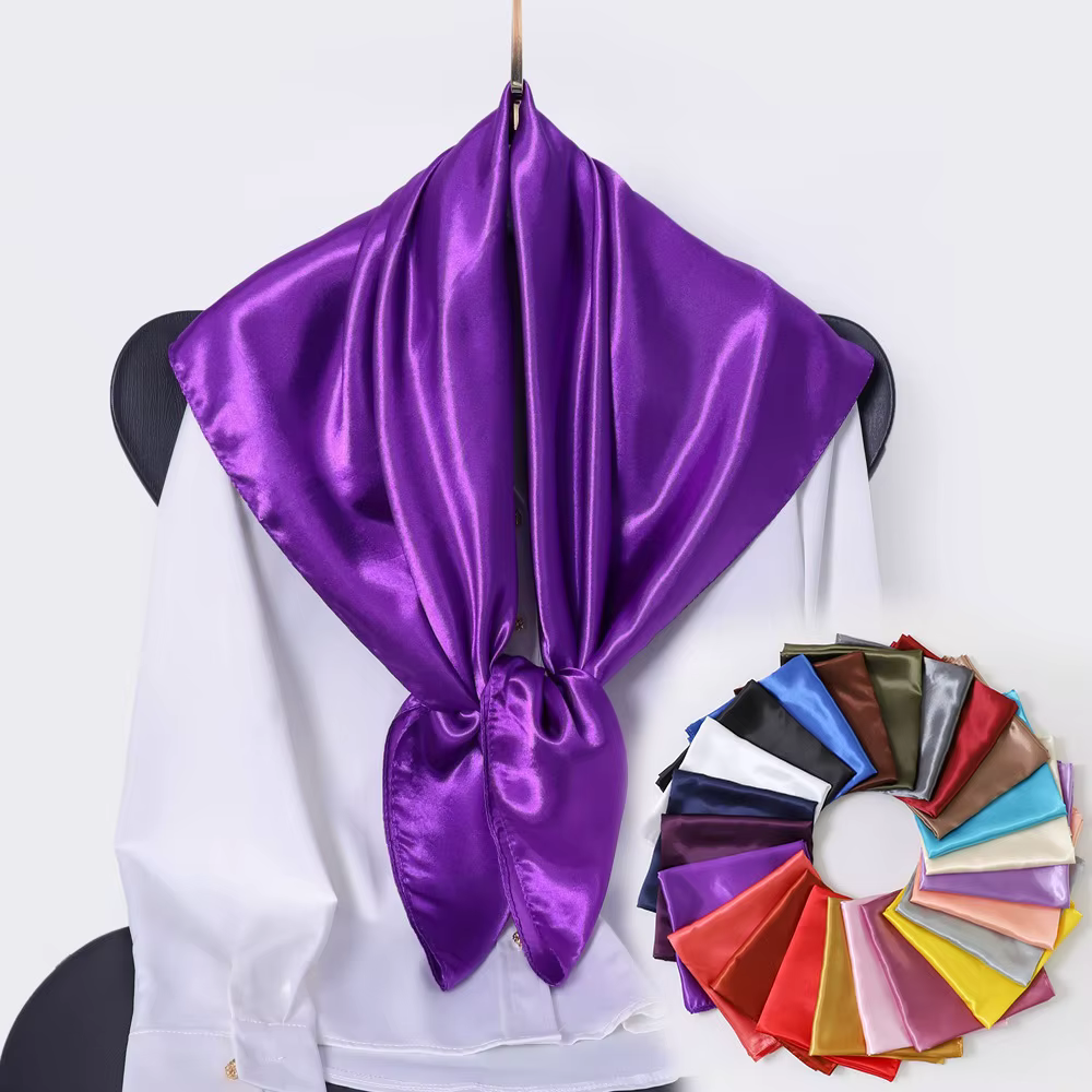 Écharpe carrée en Satin 90cm