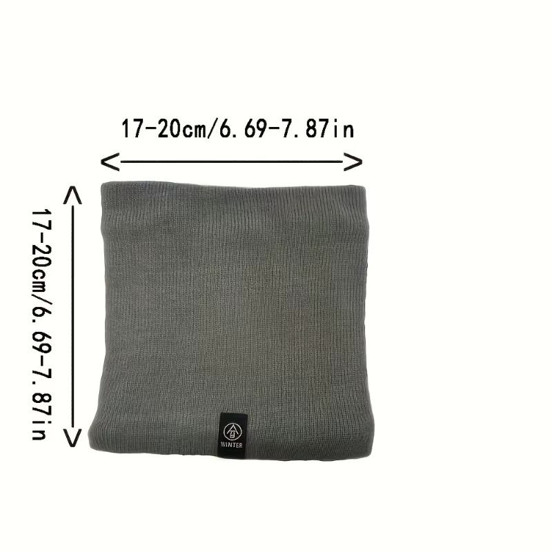 Cache-cou en polaire épaisse d'hiver – Design doux en couleur unie