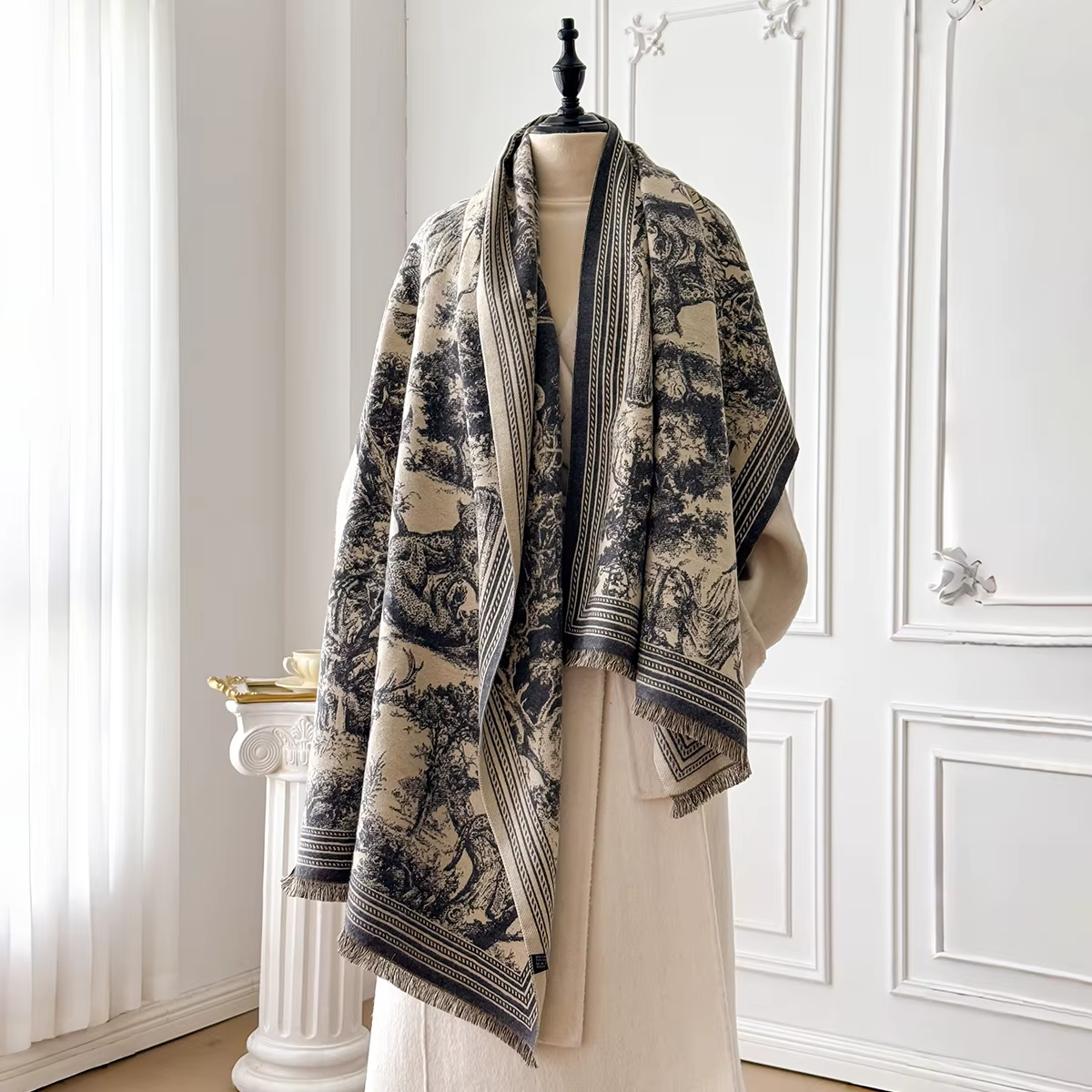 Châle Pashmina Jacquard Animal élégant pour femmes
