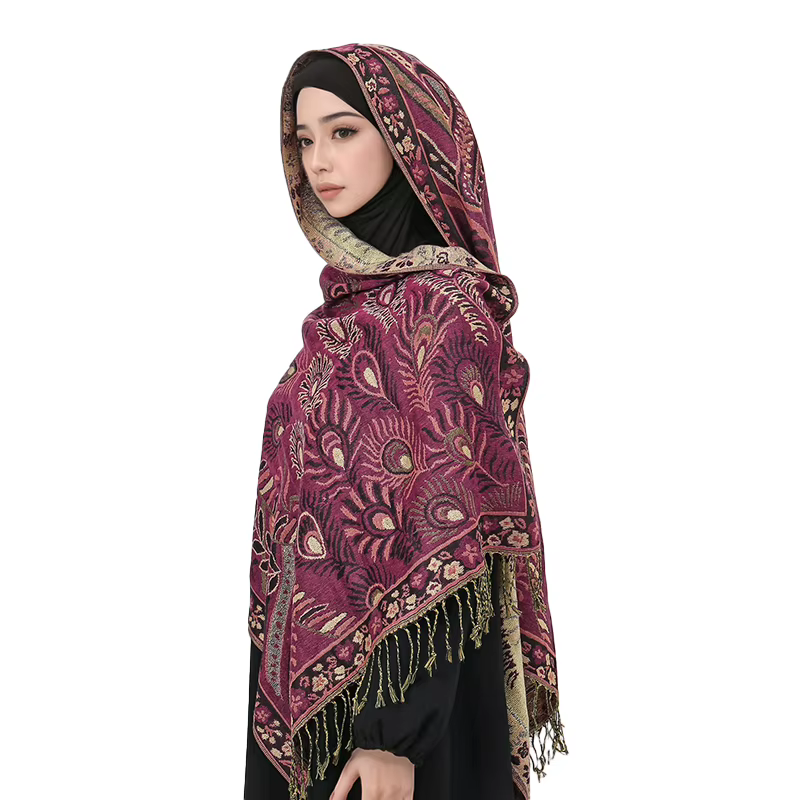 Cachemire sentiment Paisley écharpe pour femmes Pashmina châles gland Hijab tête enveloppement Femme hiver foulards Foulard Bufanda 2025