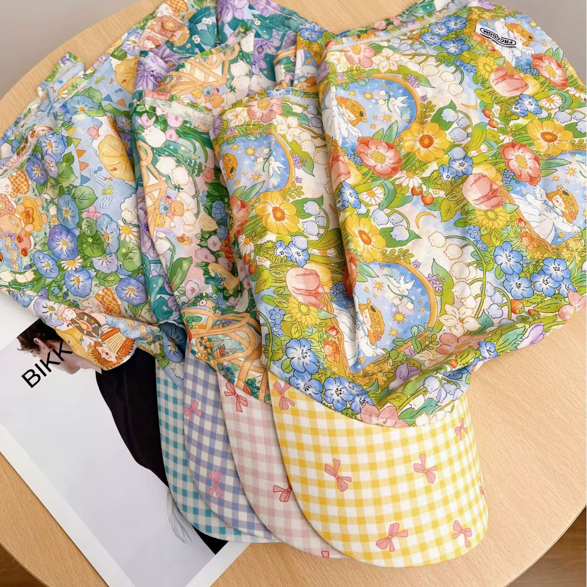 Foulard carré pastoral français littéraire peinture à l'huile Style