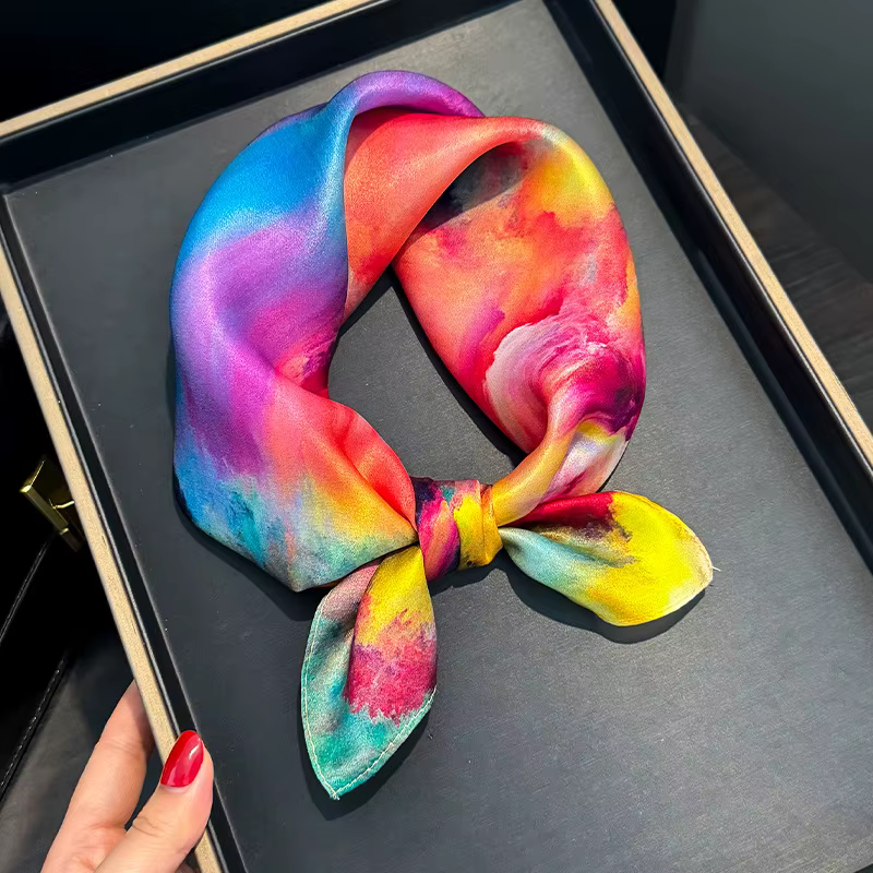 100% Foulard en soie de mûrier femmes luxe carré
