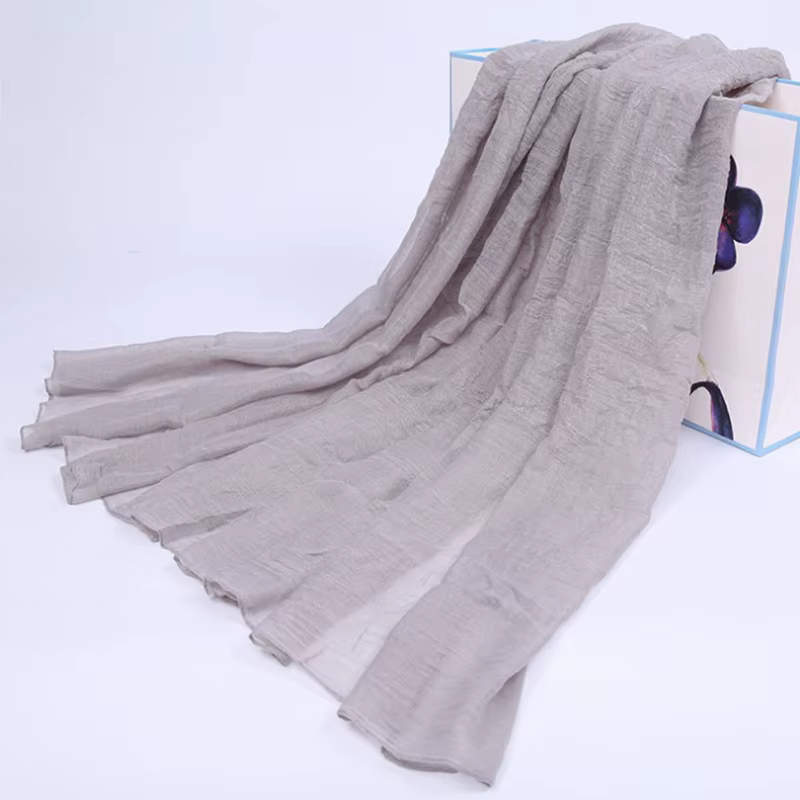 17 couleurs femmes coton longue écharpe été châles et enveloppes Vintage