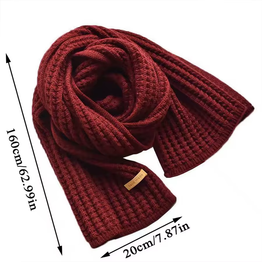 Écharpe d'hiver femmes hommes épais câble tricot enveloppement