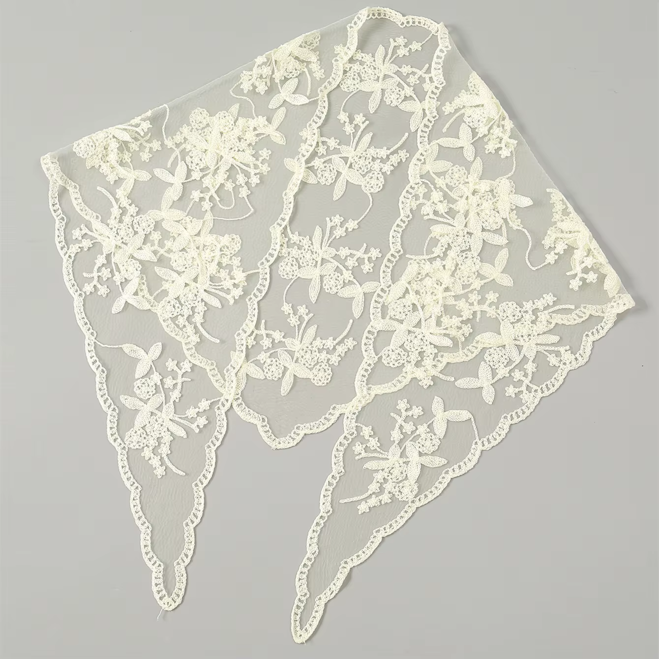 Écharpe en dentelle évidée pour femme