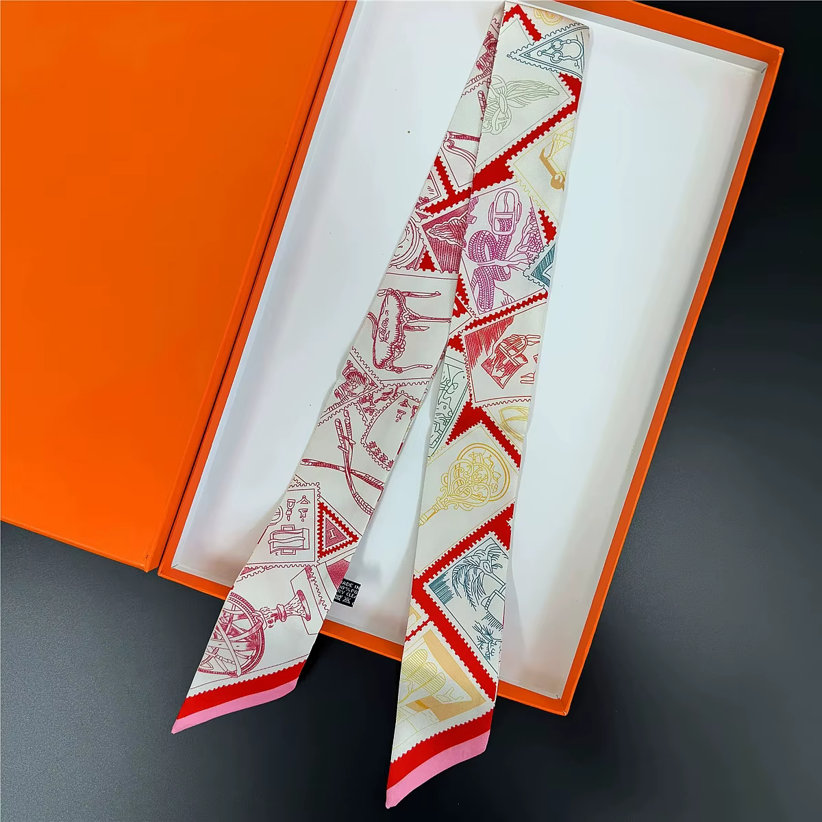 Style français femmes maigre sac écharpe de luxe Imitation sergé soie Foulard ruban cravate foulards pour dames