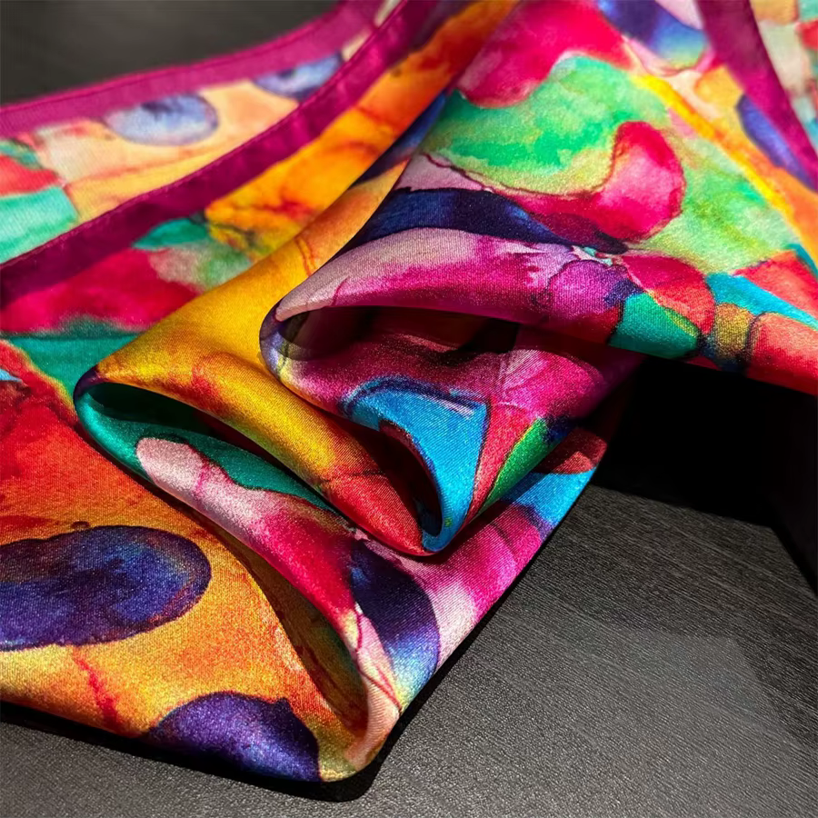 Foulard de cou en soie de mûrier 100% naturel pour femmes