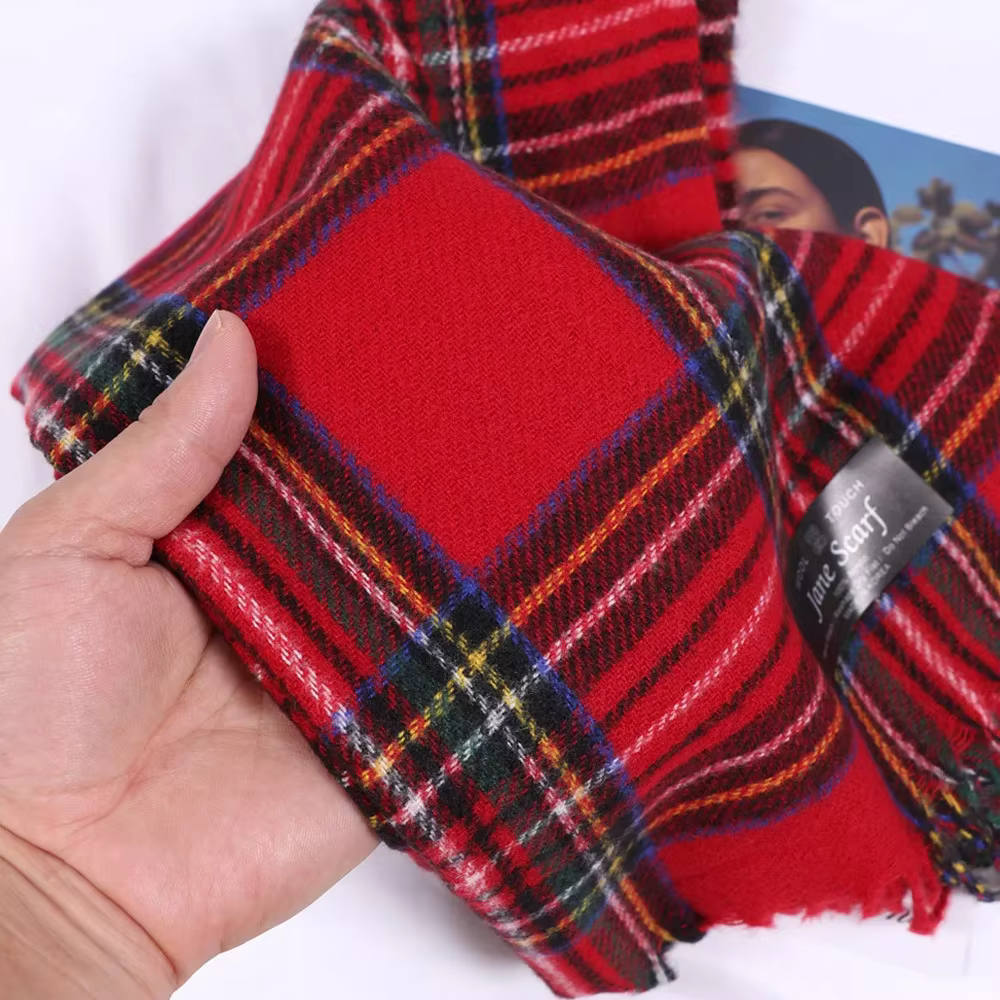 Écharpe chaude en Tartan de Style écossais pour femmes