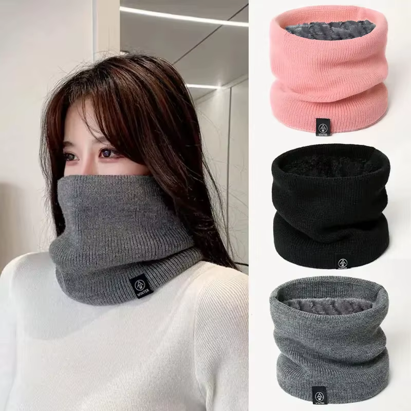 Écharpe tricotée unie pour femme