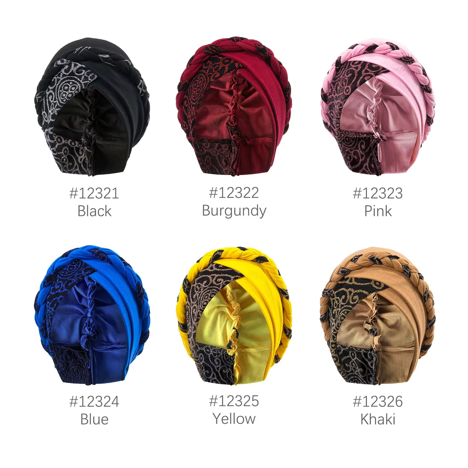 Foulard de tête pour femmes musulmanes Turban casquette dames imprimé islamique Bonnet chapeau tresse bandeau Turbante Mujer bonnets chapeaux