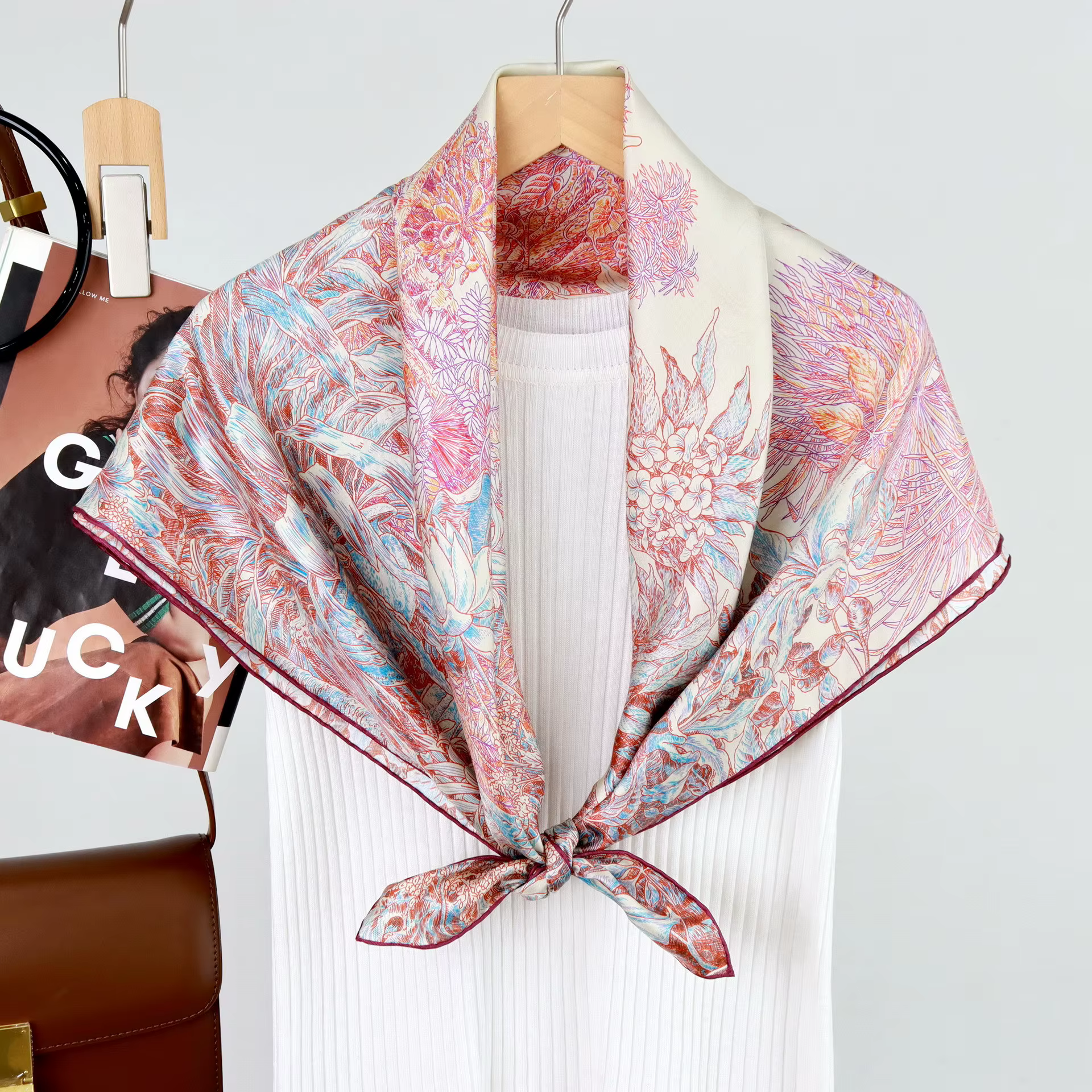 Foulard de mûrier pur 90CM