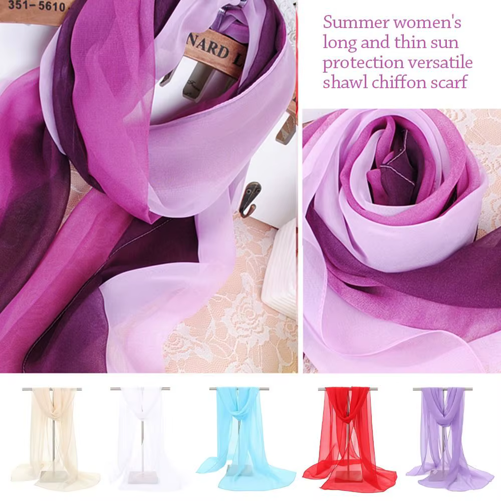 Foulard en mousseline de soie pour femme