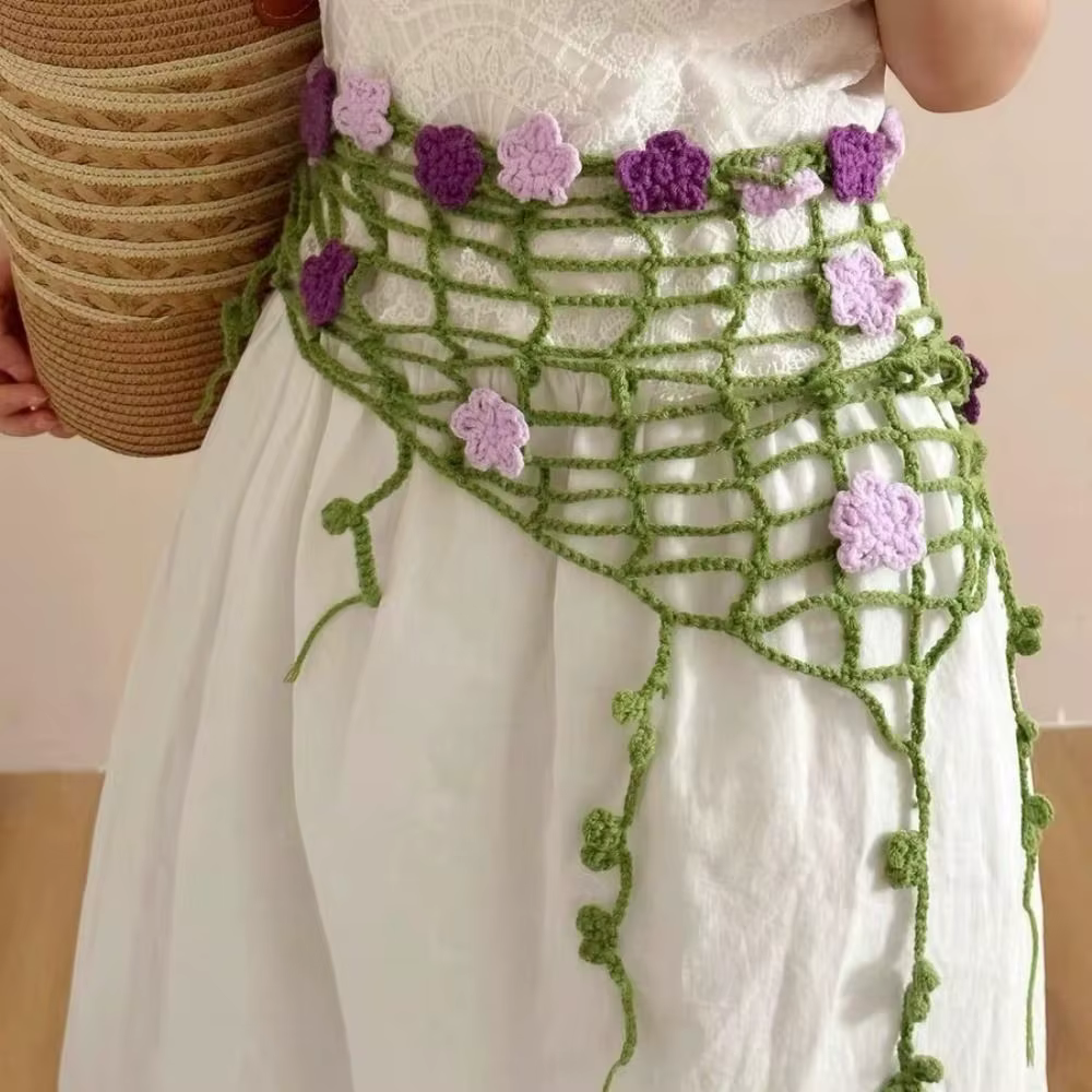 Nouvelle écharpe de hanche au crochet