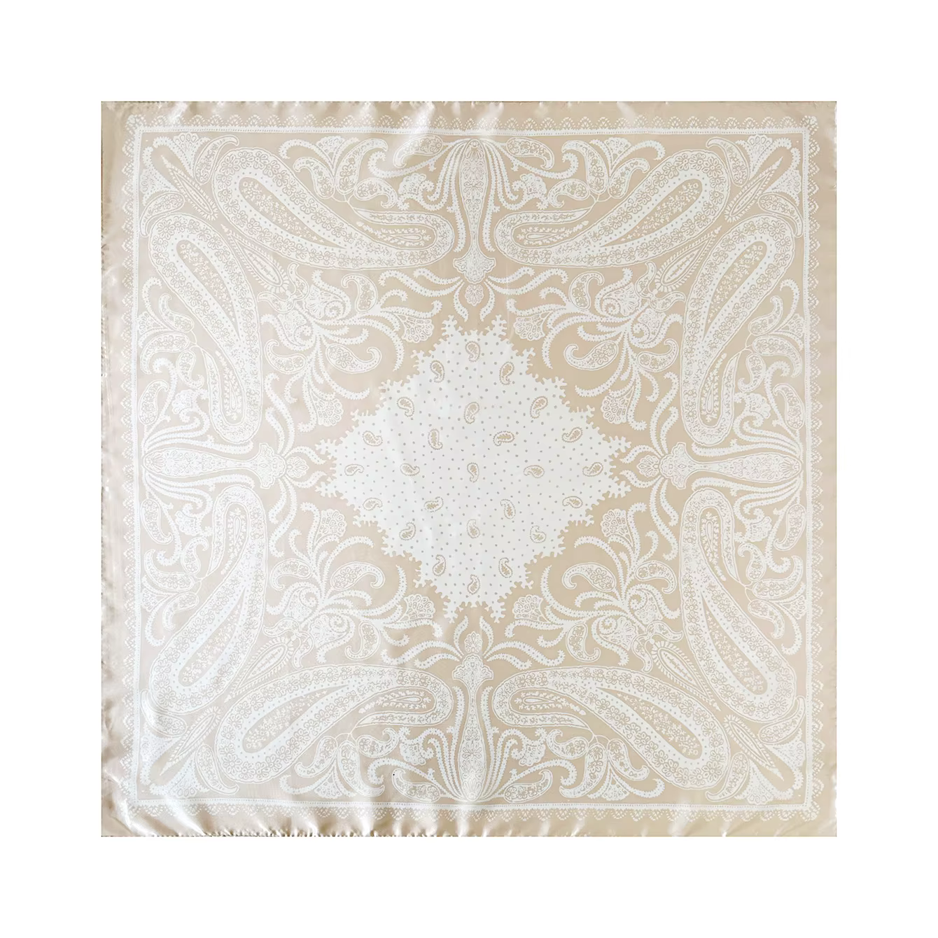Foulard carré en soie de luxe pour femme 90 cm