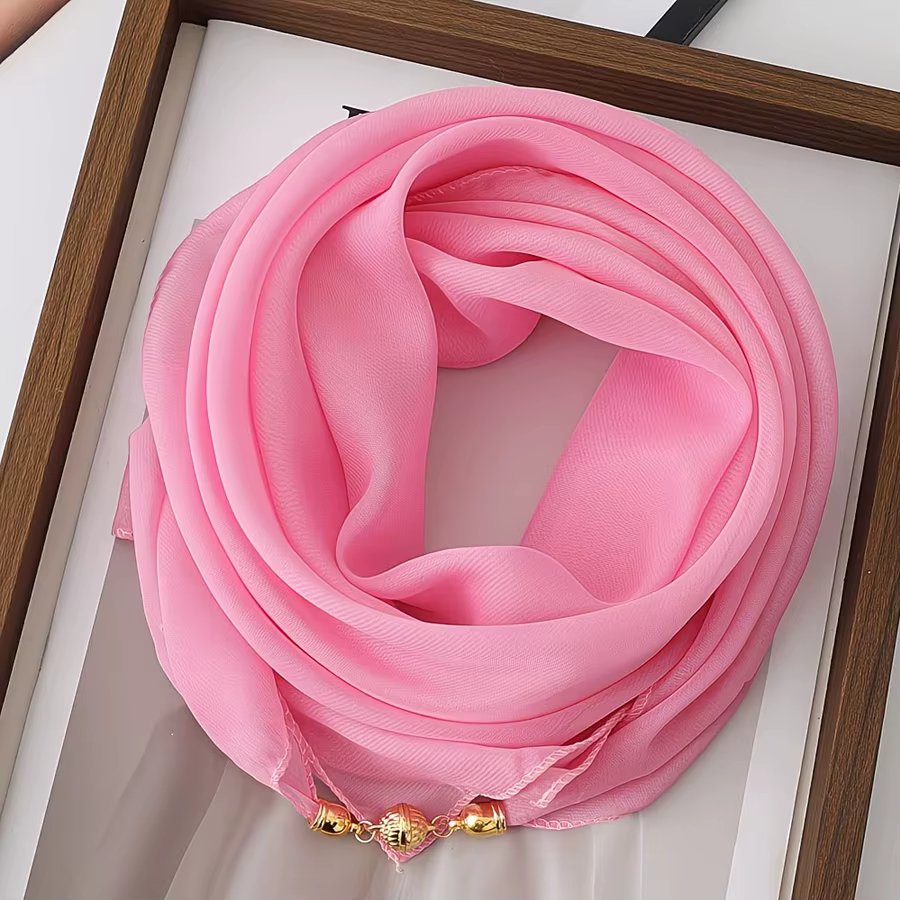 Écharpe rouge légère pour femme - Accessoire de mode en mousseline douce
