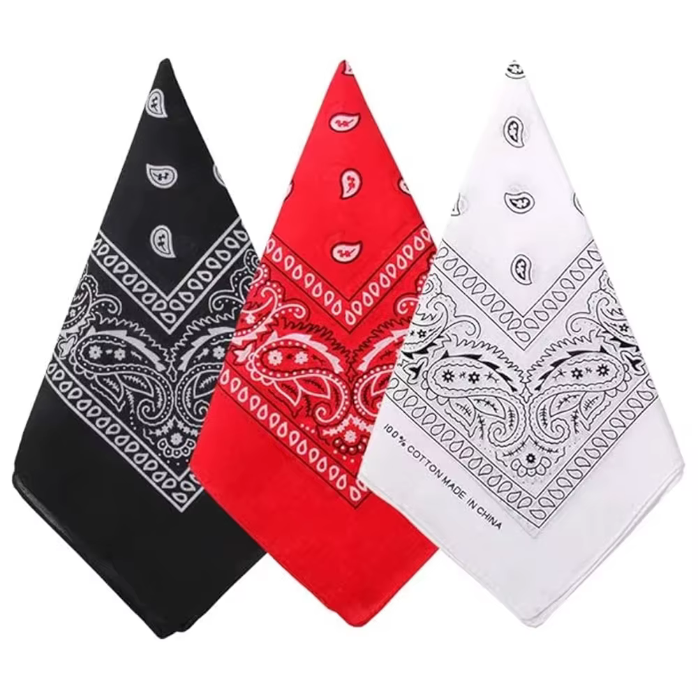 Hip Hop Cowboy Paisley écharpe grand bandana tête