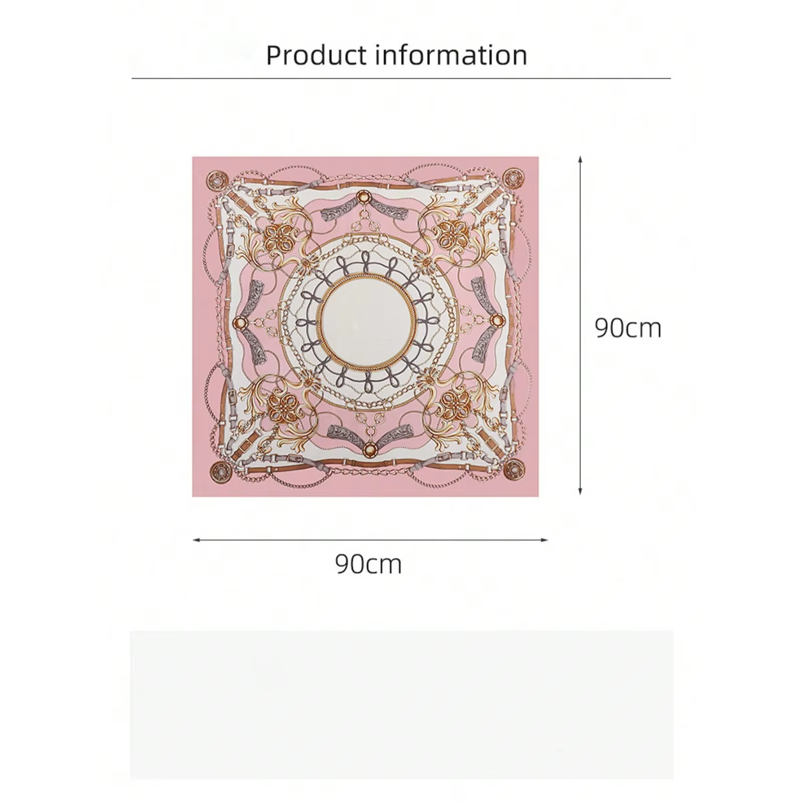 Foulard en soie rose pour cheveux