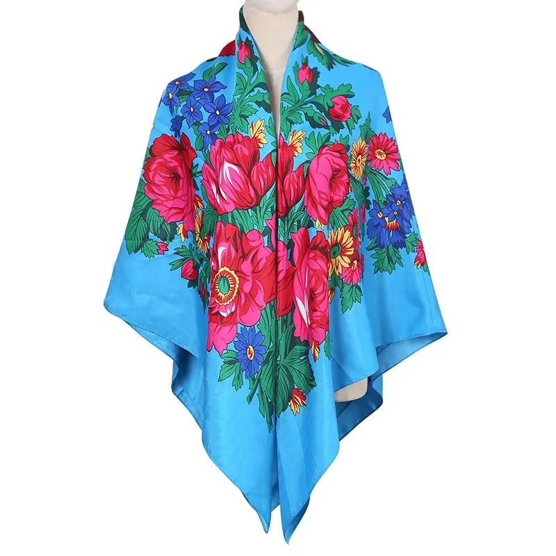 Foulard carré imprimé 140x140cm pour femmes